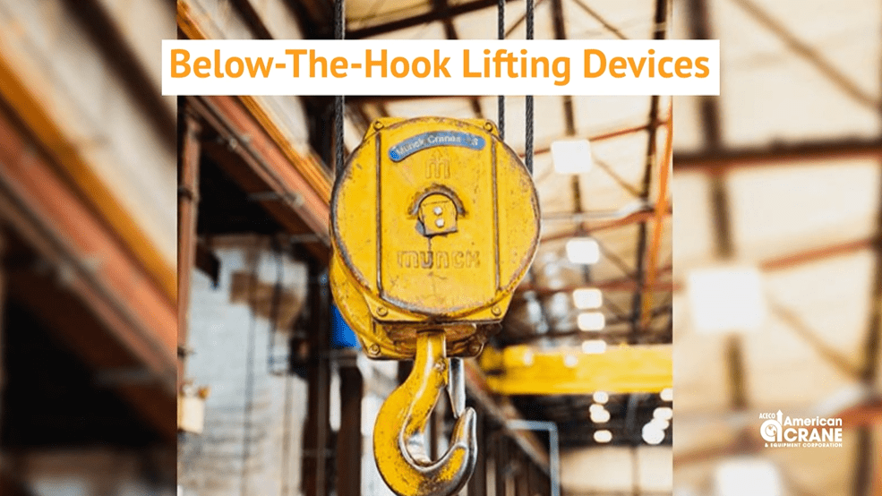 Below-the-Hook Lifting Devices